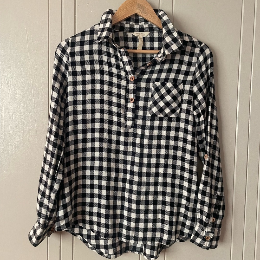 Matilda Jane with Joanna Gaines Flannel Pop Over Shirt size Small